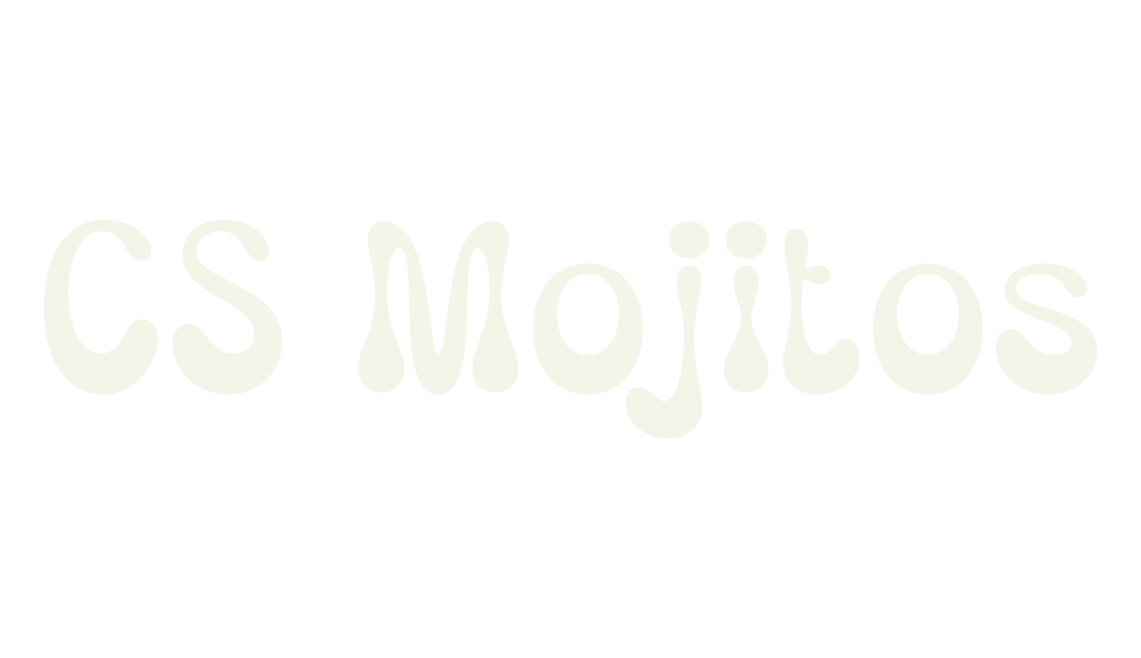 CS Mojitos, groovy font preview