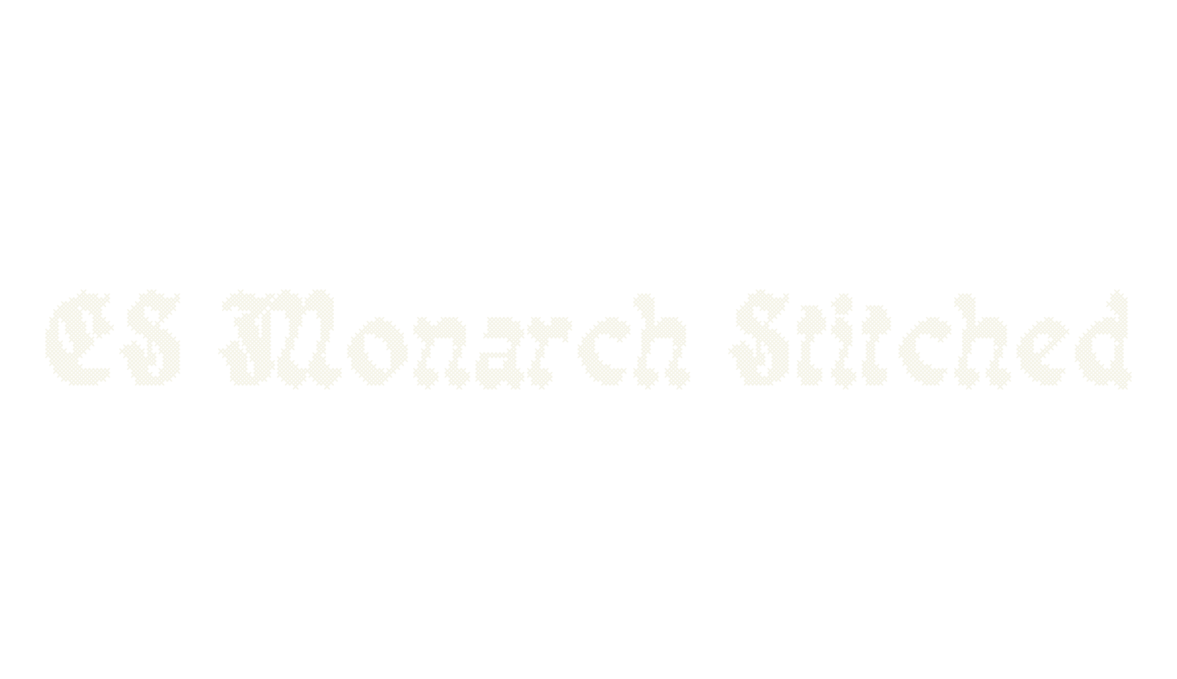CS Monarch Stitched, fantasy font preview