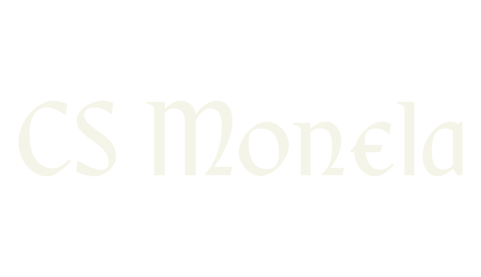 CS Monela, fantasy font preview