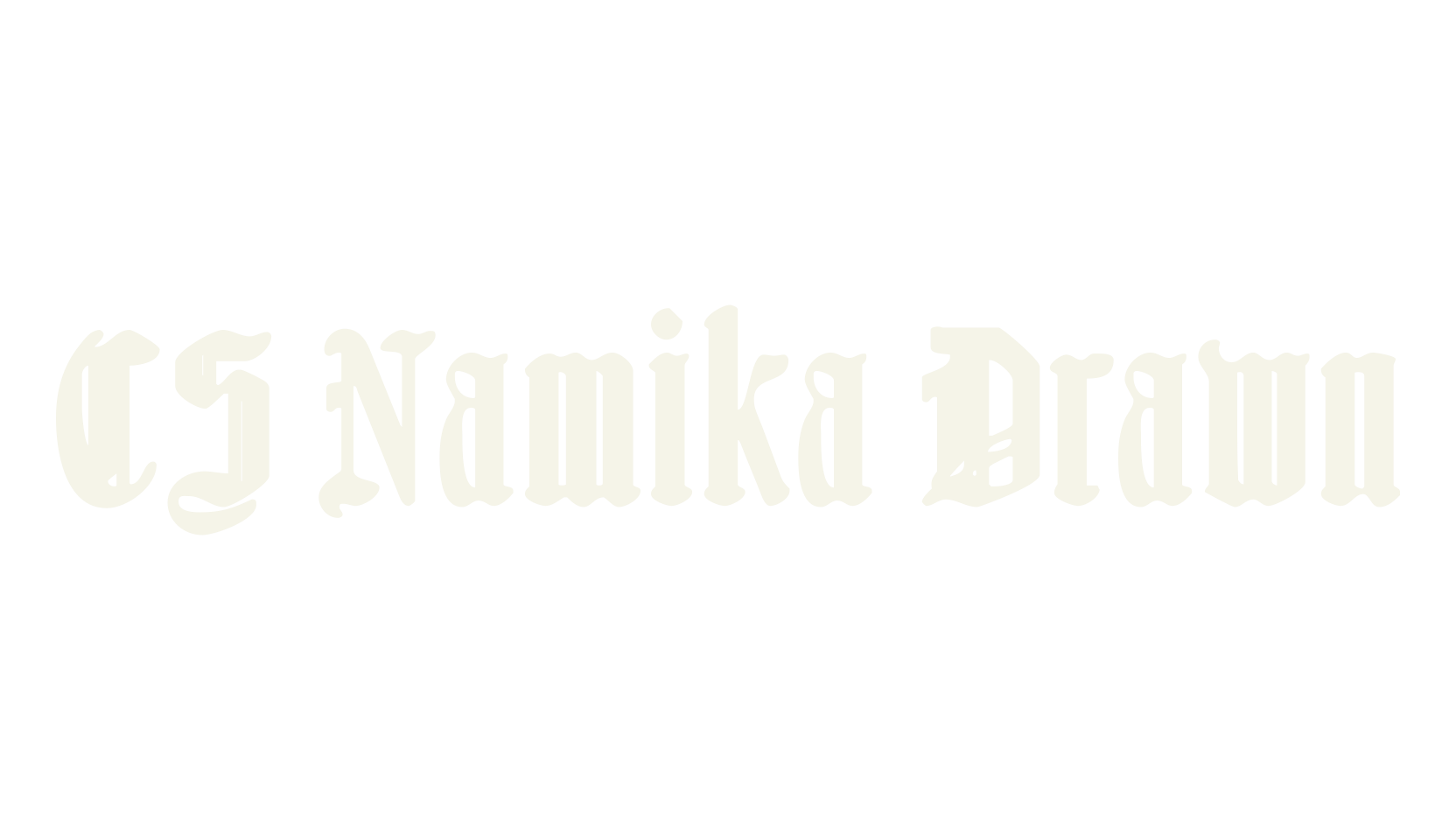 CS Namika Drawn, blackletter font preview