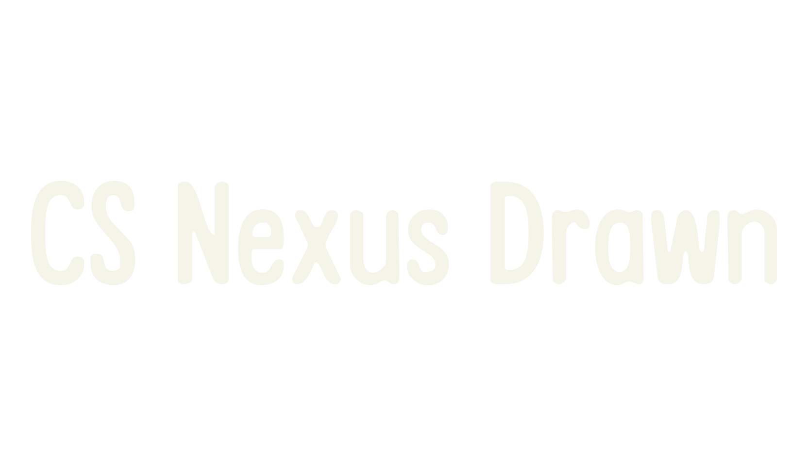 CS Nexus Drawn, banner font preview