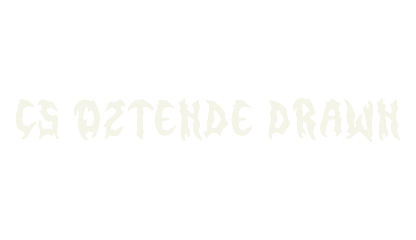 CS Oztende Drawn, display market font preview
