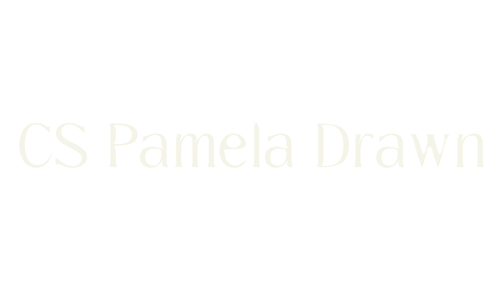 CS Pamela Drawn, inktrap font preview