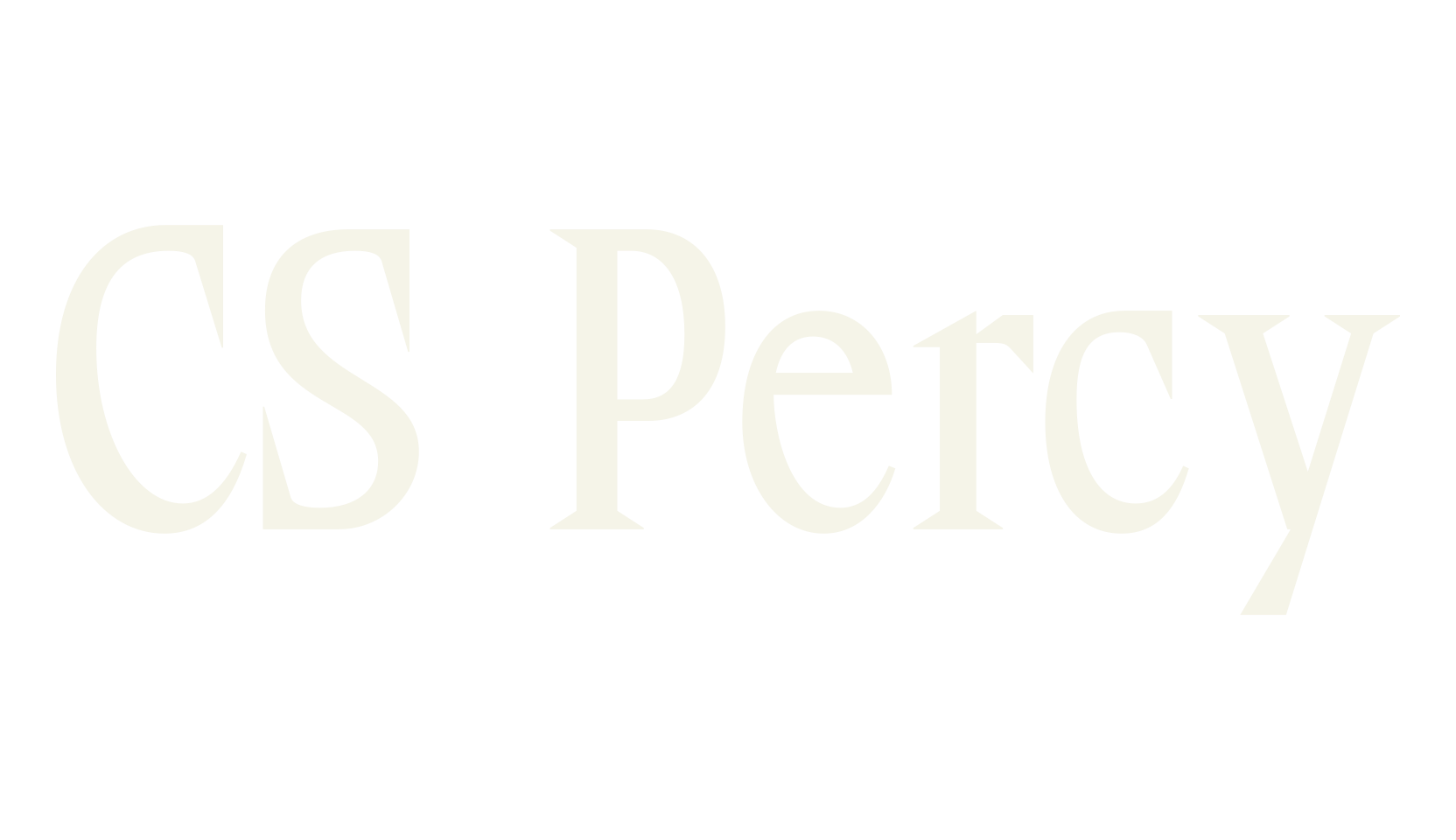CS Percy, magazine font preview
