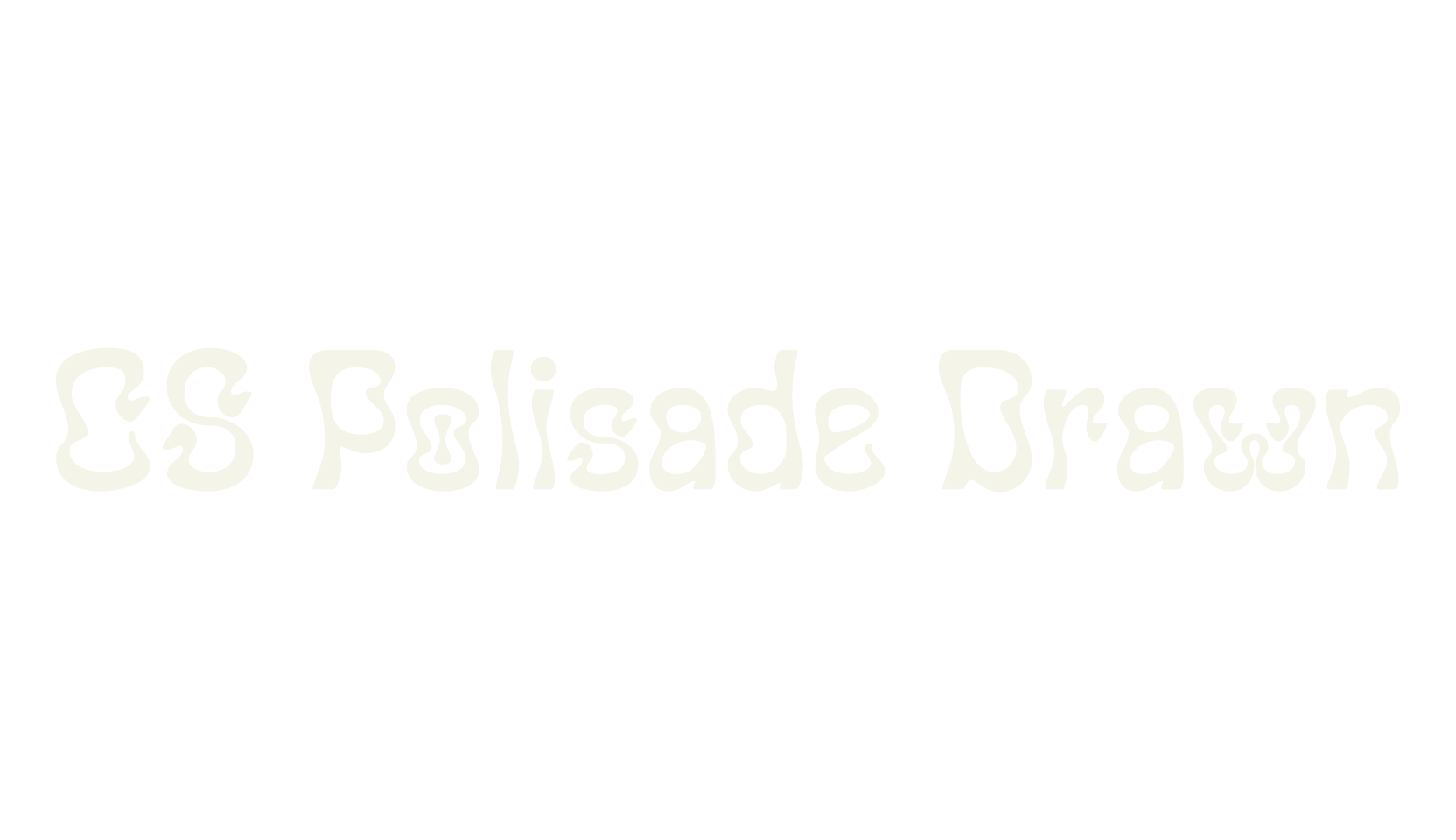 CS Polisade Drawn, psychedelic font preview