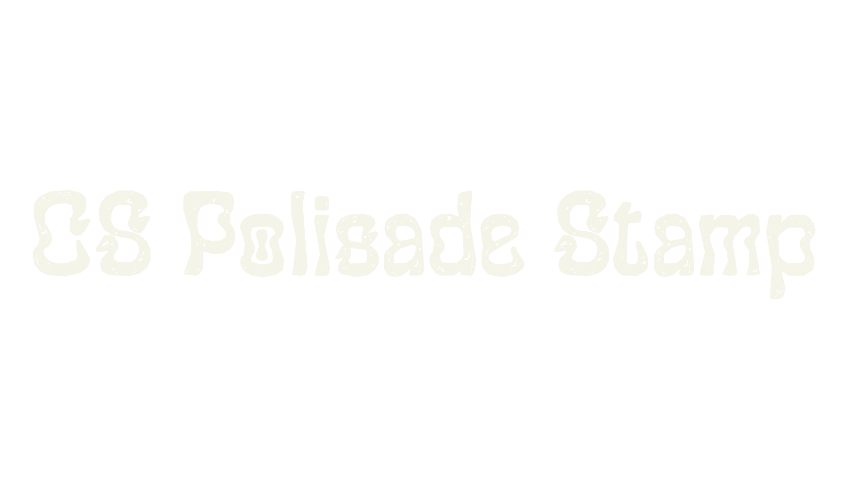 CS Polisade Stamp, display market font preview