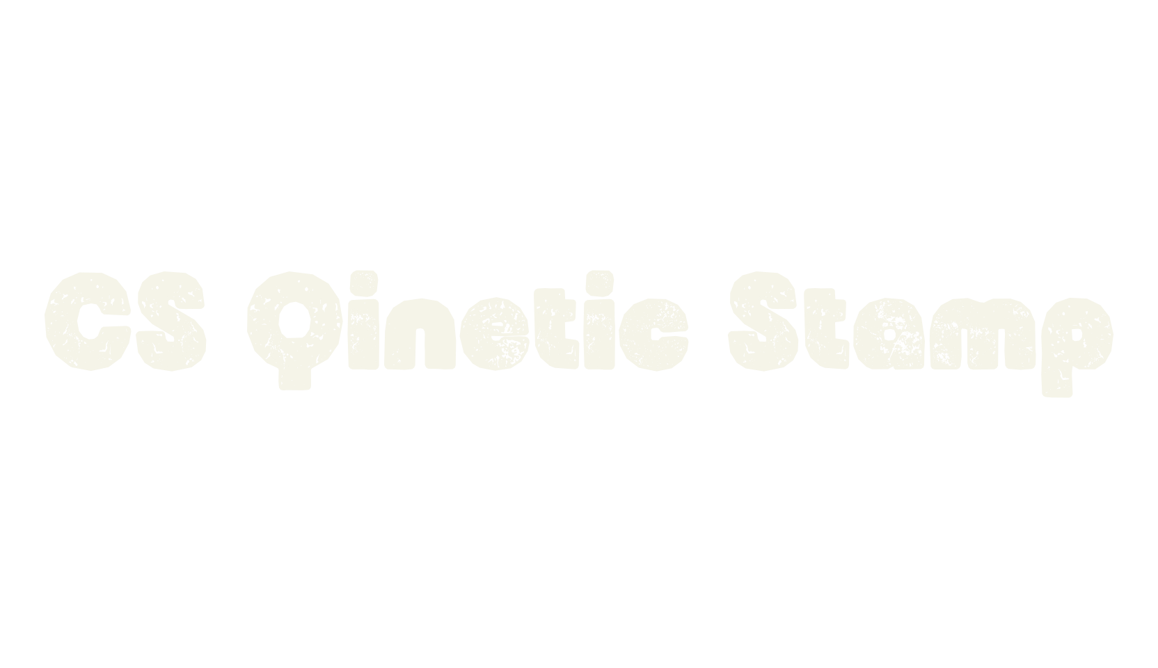 CS Qinetic Stamp, display market font preview
