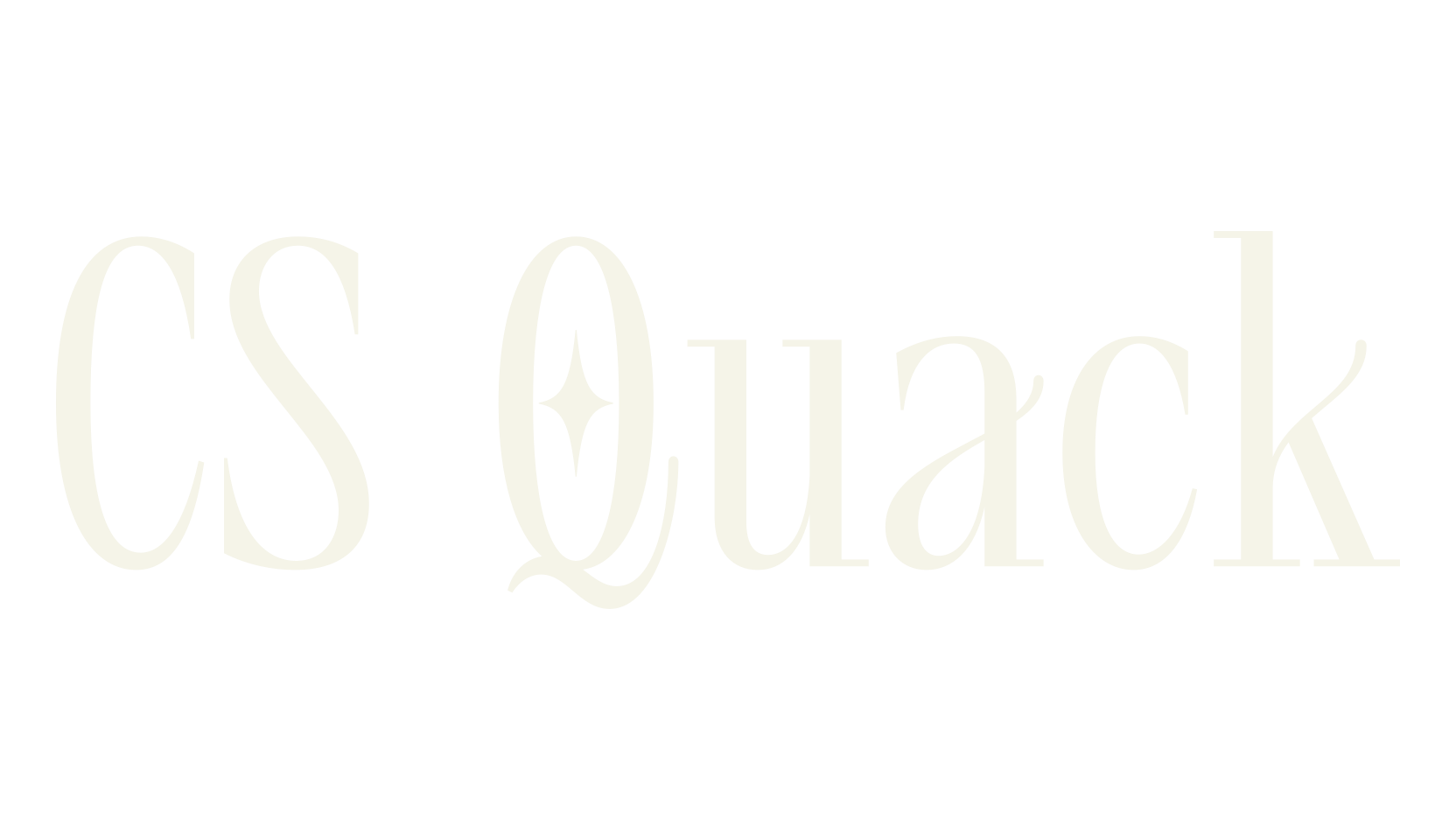 CS Quack, logo font preview