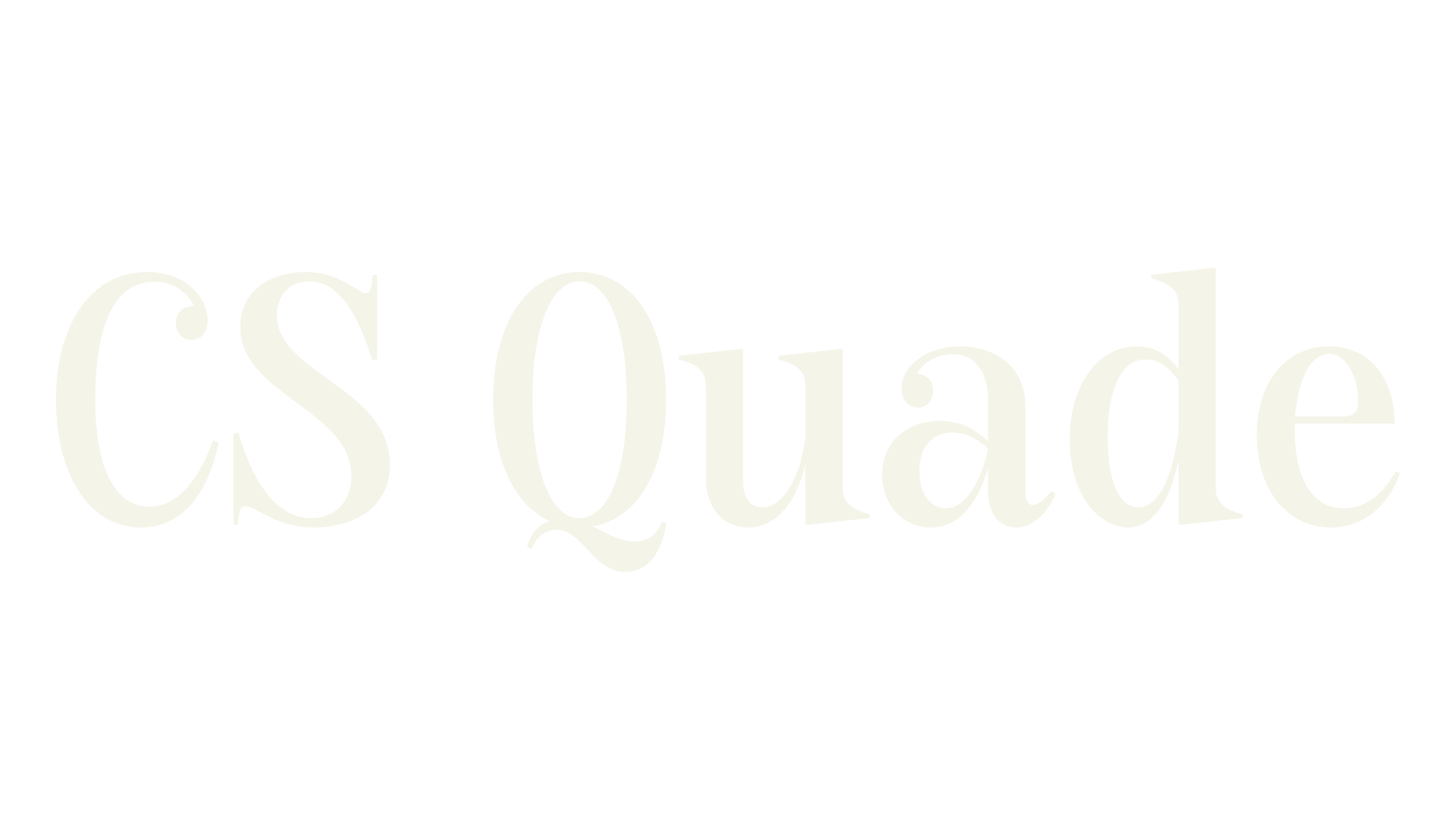 CS Quade, modern font preview