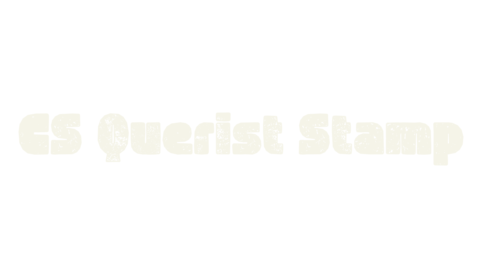 CS Querist Stamp, sans font preview
