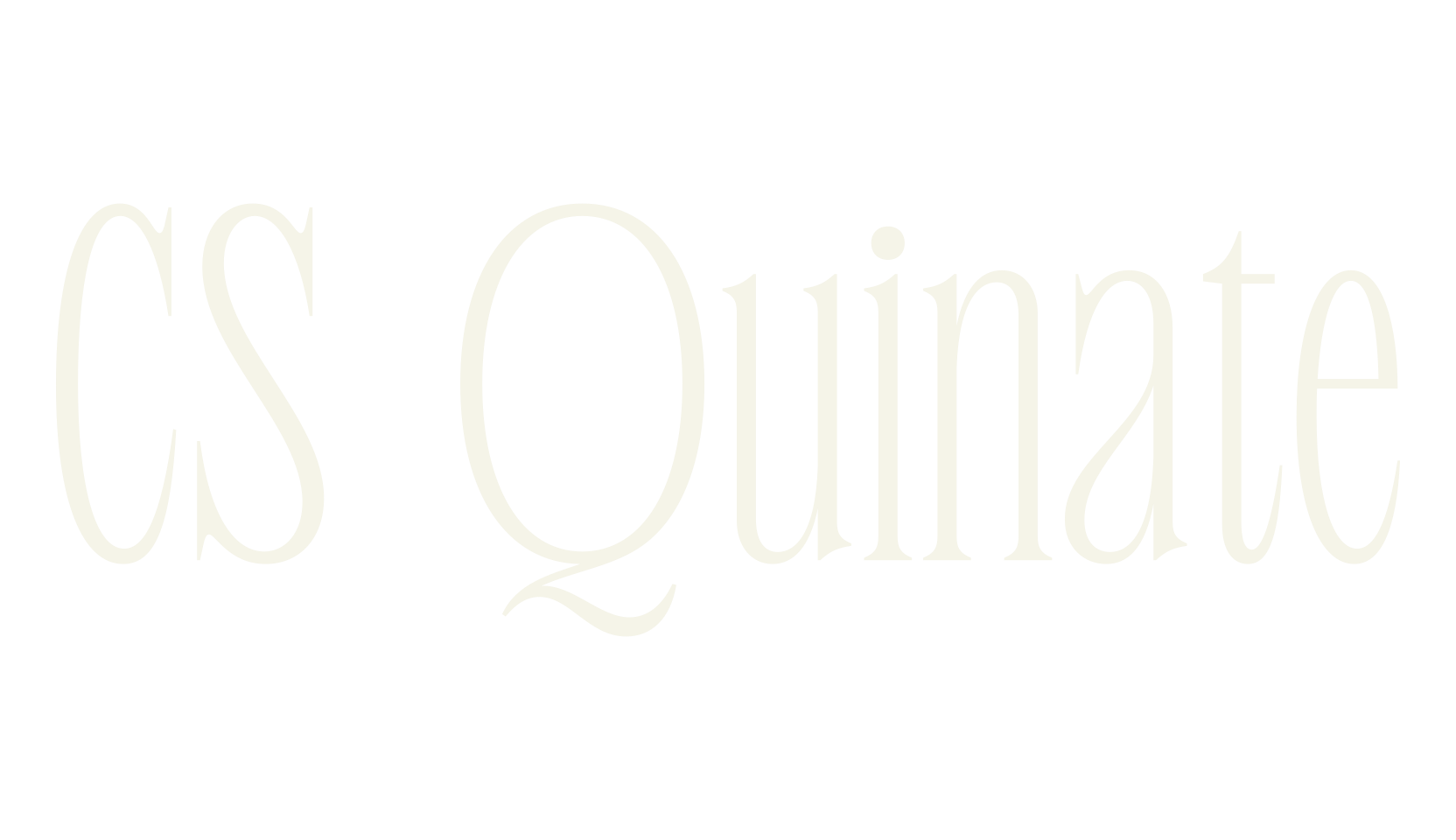 CS Quinate, condensed font preview