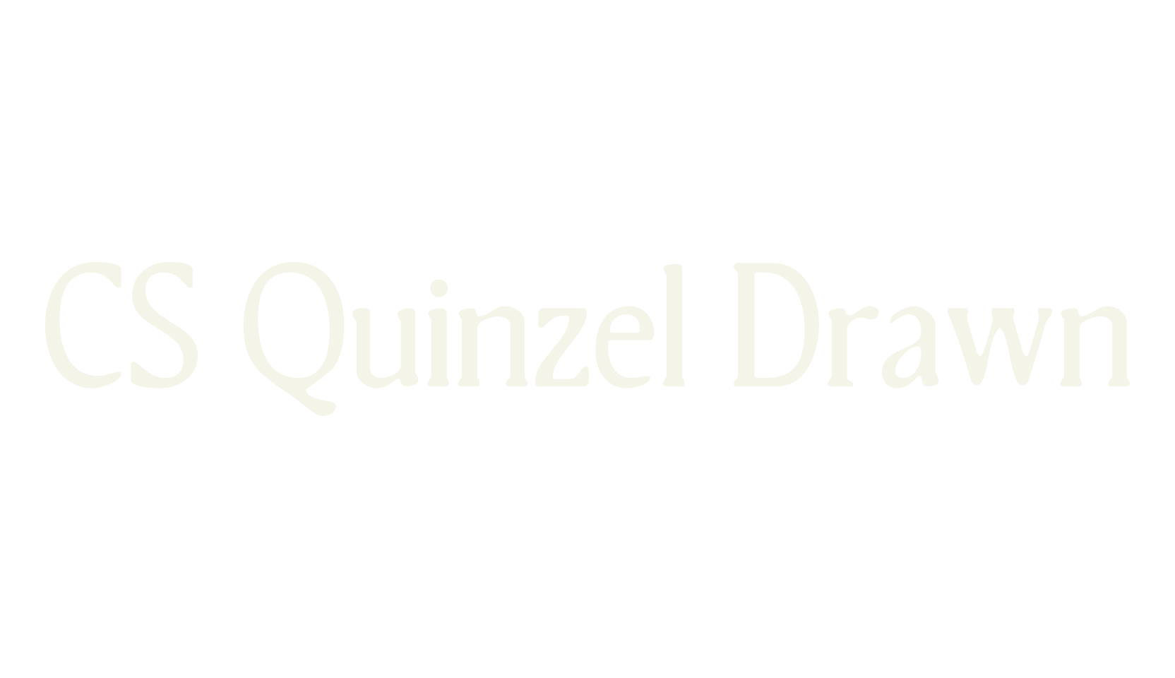 CS Quinzel Drawn, display market font preview