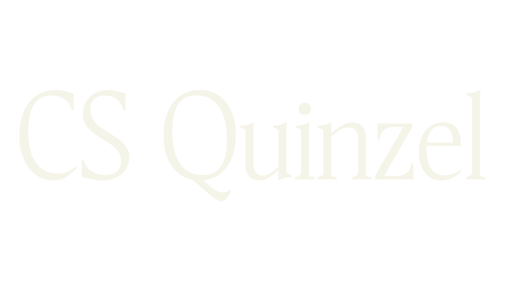 CS Quinzel, business card font preview