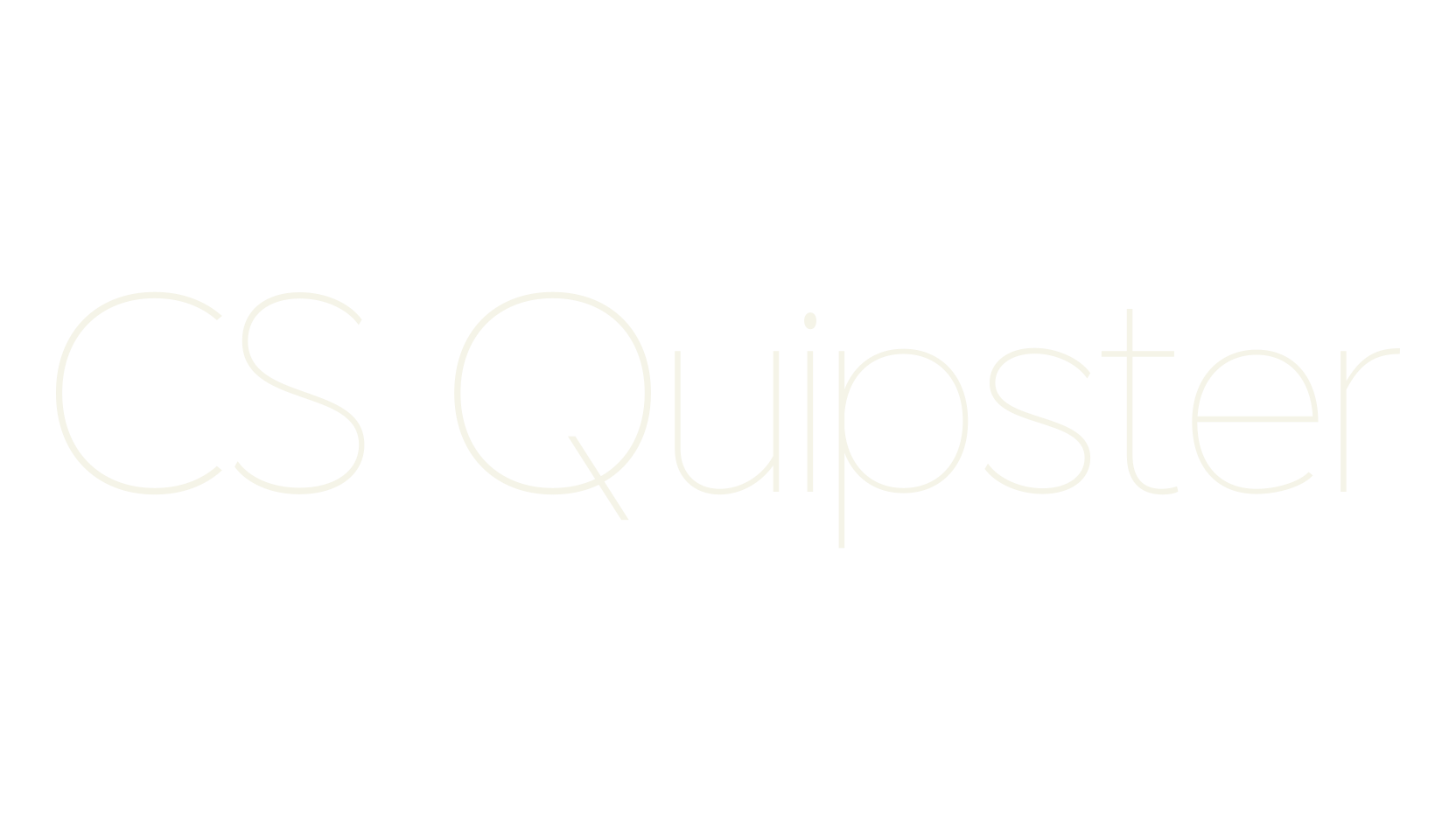 CS Quipster, thin font preview