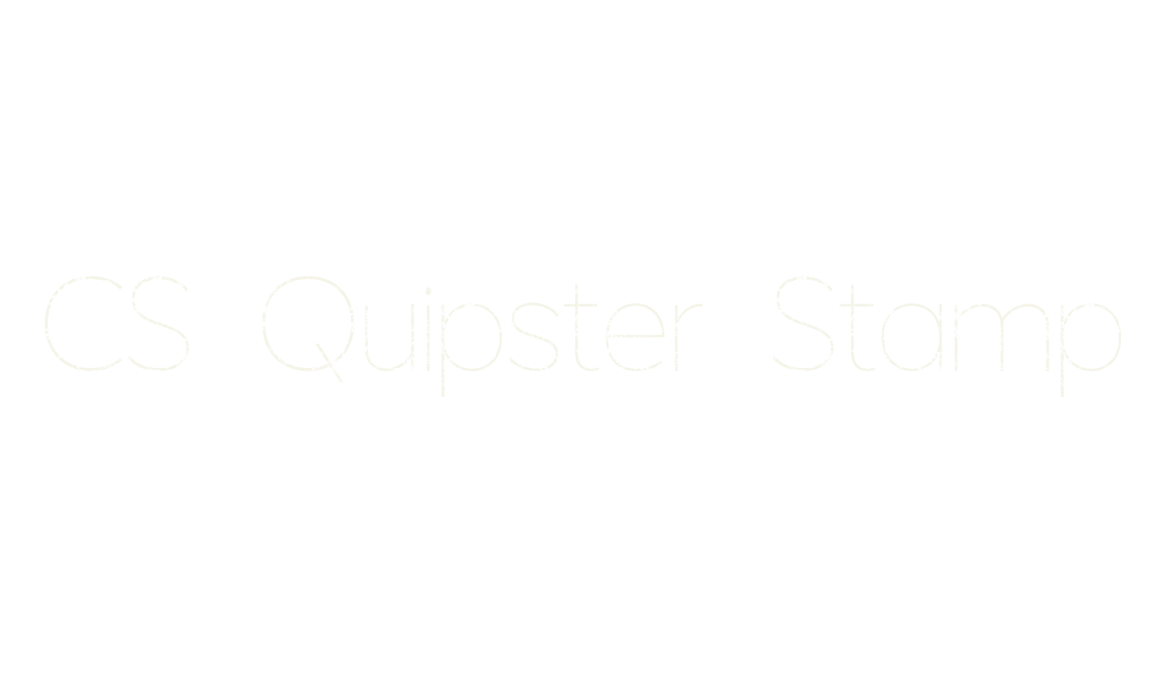 CS Quipster Stamp, thin font preview