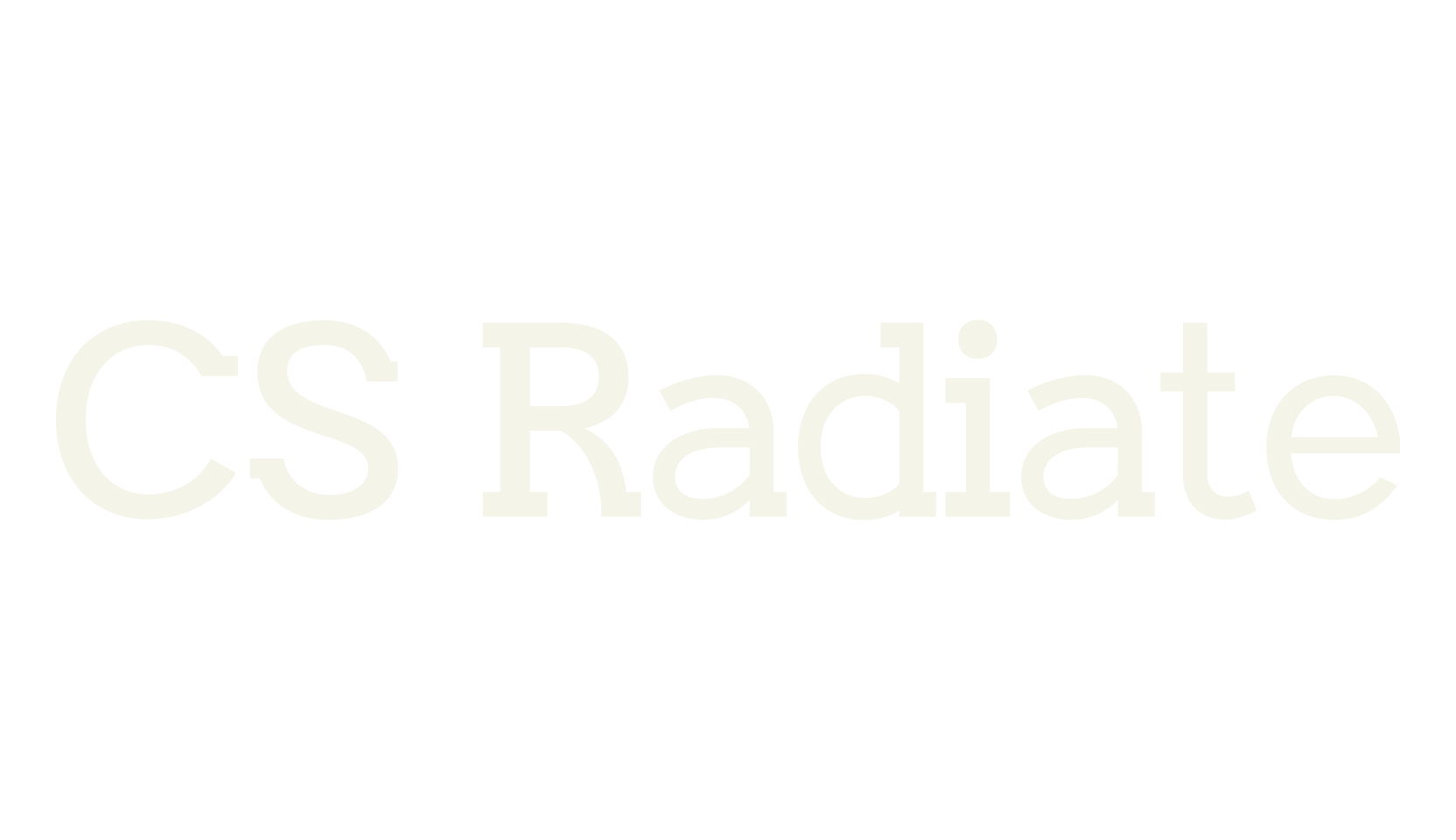 CS Radiate, cursive font preview