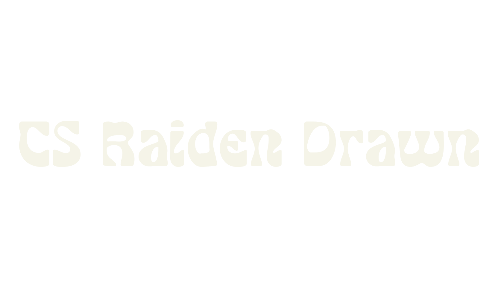 CS Raiden Drawn, logo font preview