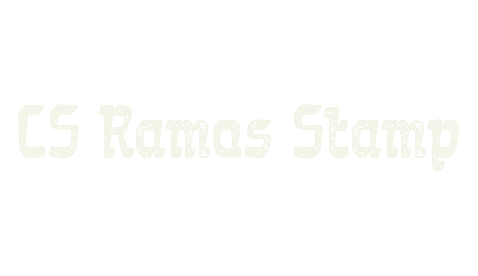 CS Ramos Stamp, display market font preview