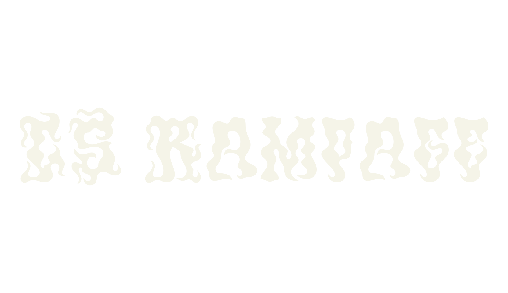 CS Rampage, psychedelic font preview