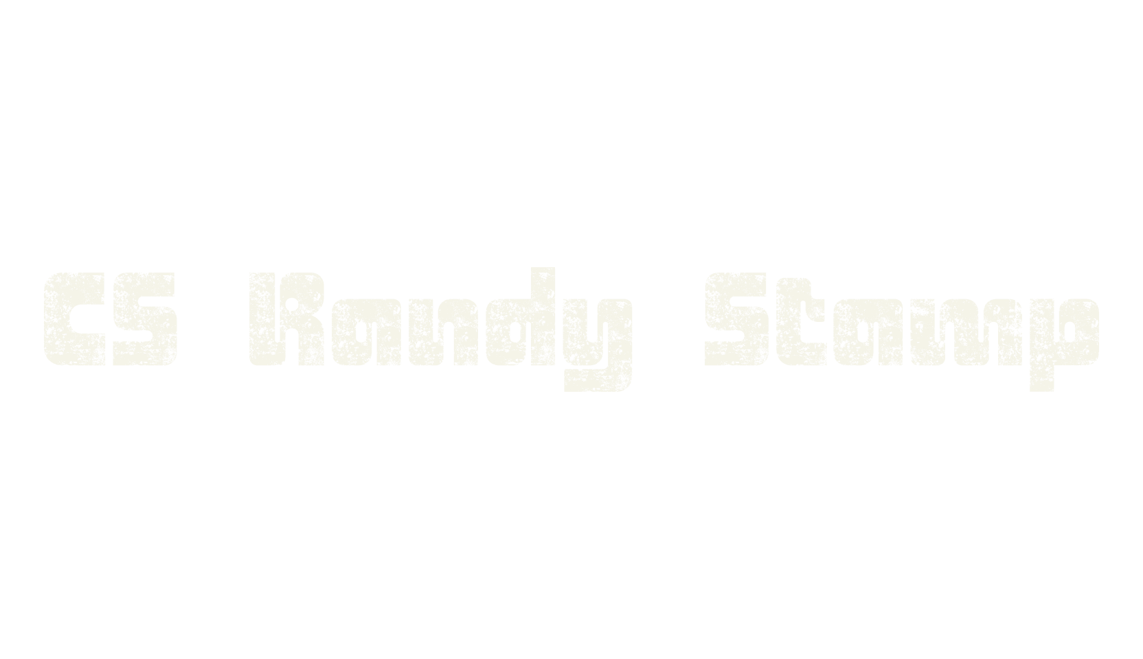 CS Randy Stamp, bold font preview