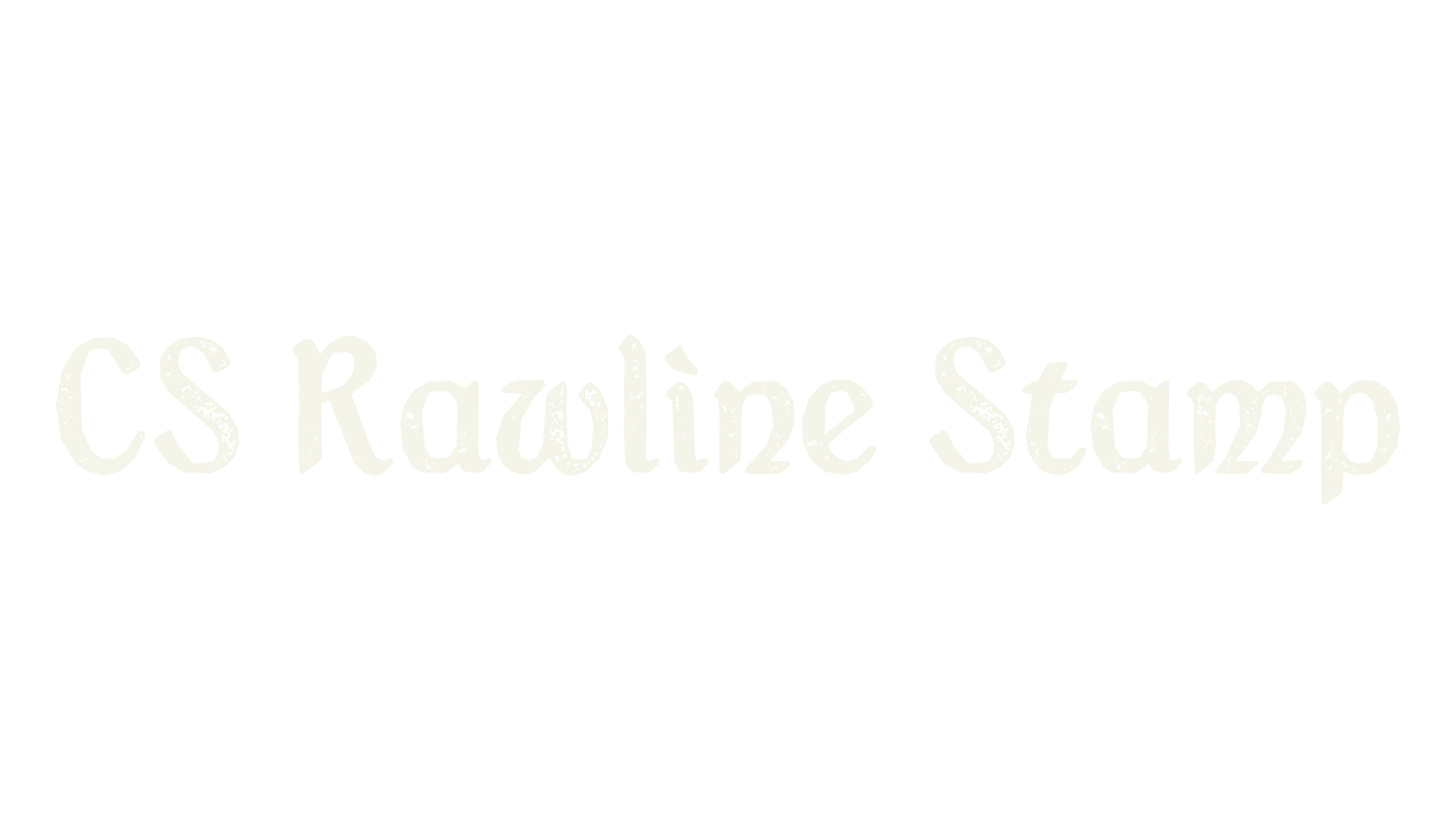 CS Rawline Stamp, display market font preview