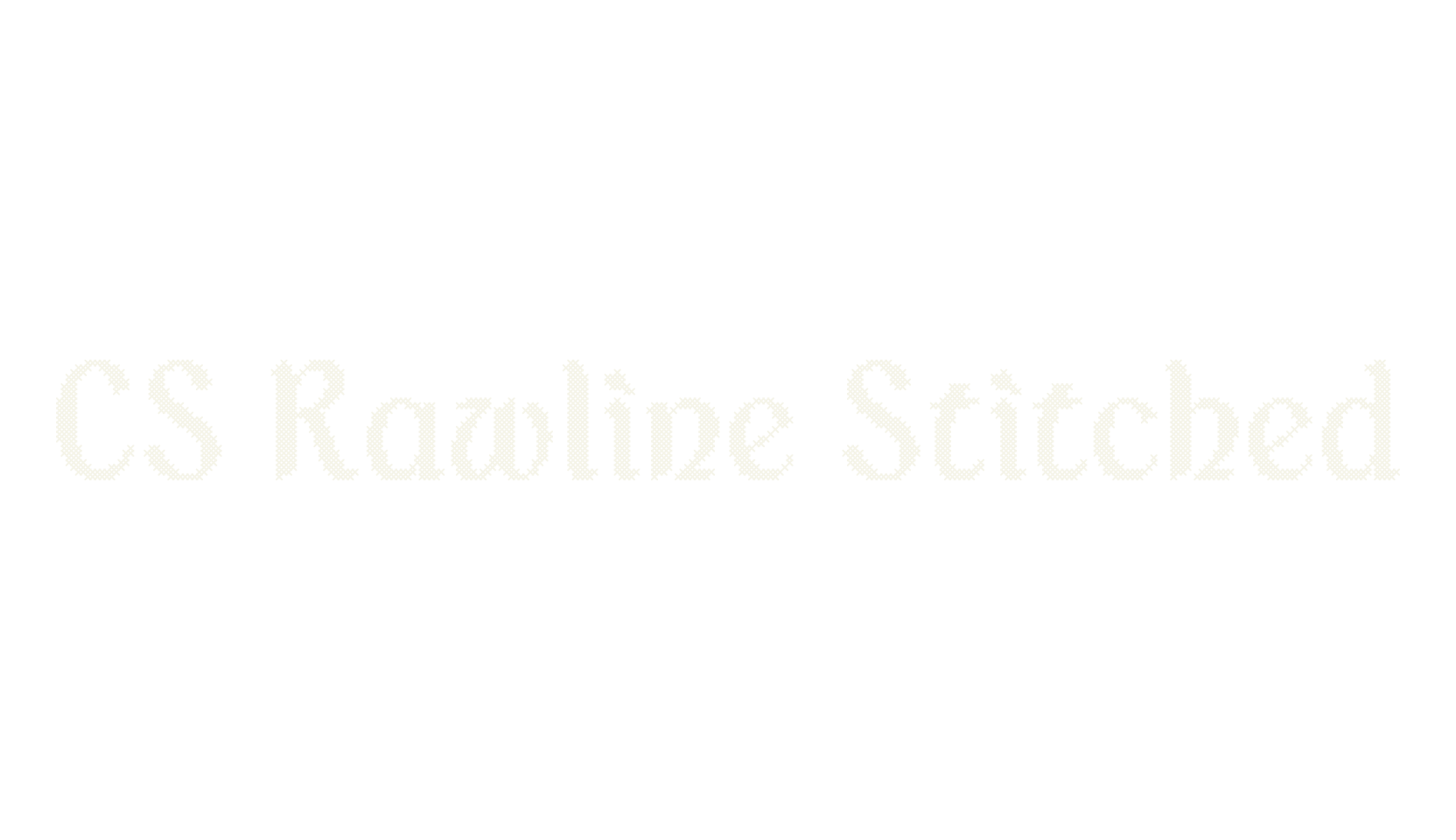CS Rawline Stitched, display market font preview