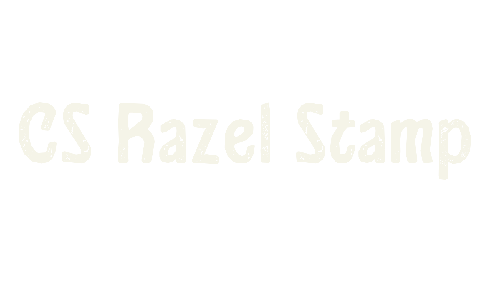 CS Razel Stamp, display market font preview