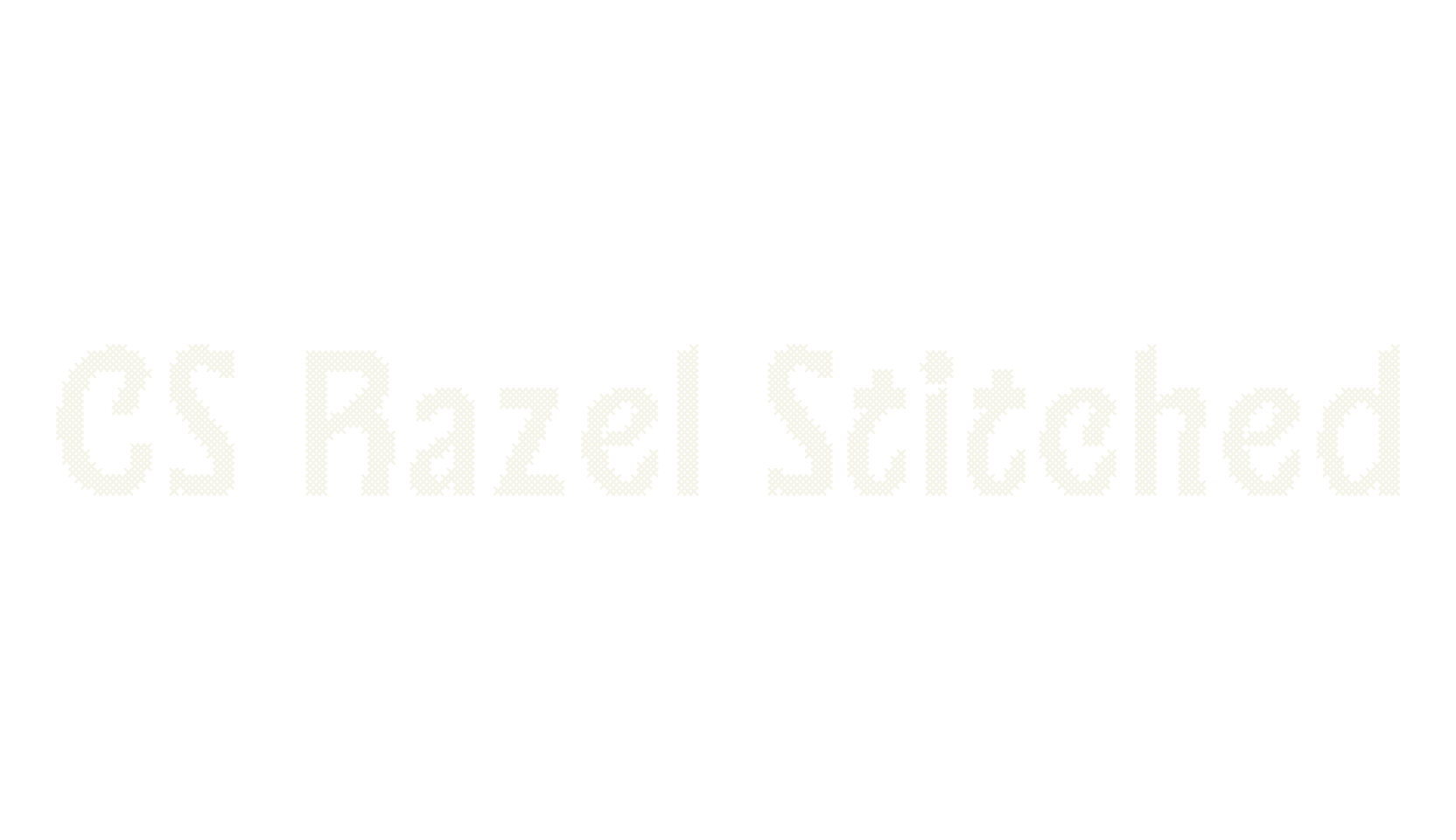 CS Razel Stitched, display market font preview