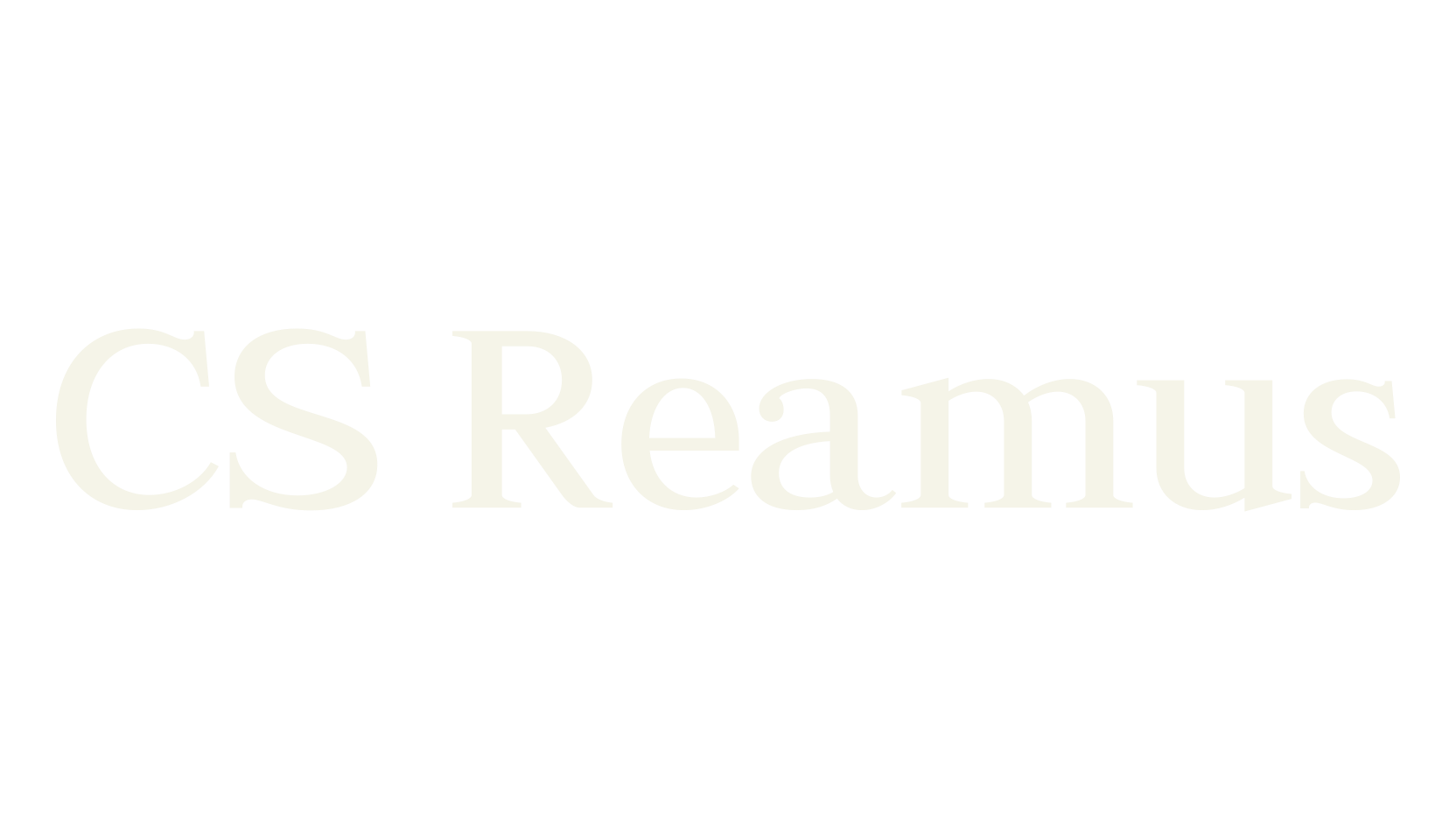 CS Reamus, logo font preview
