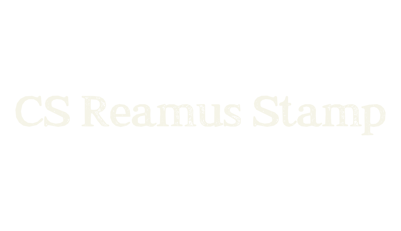 CS Reamus Stamp, serif font preview