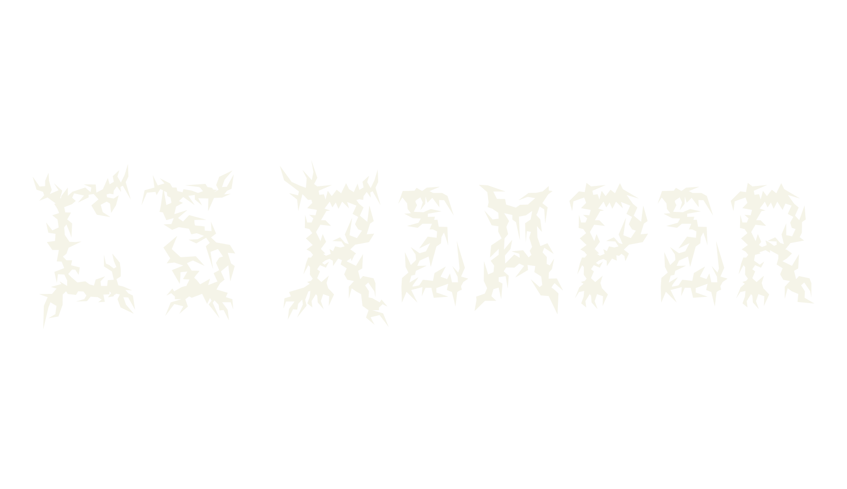 CS Reaper, black metal font preview