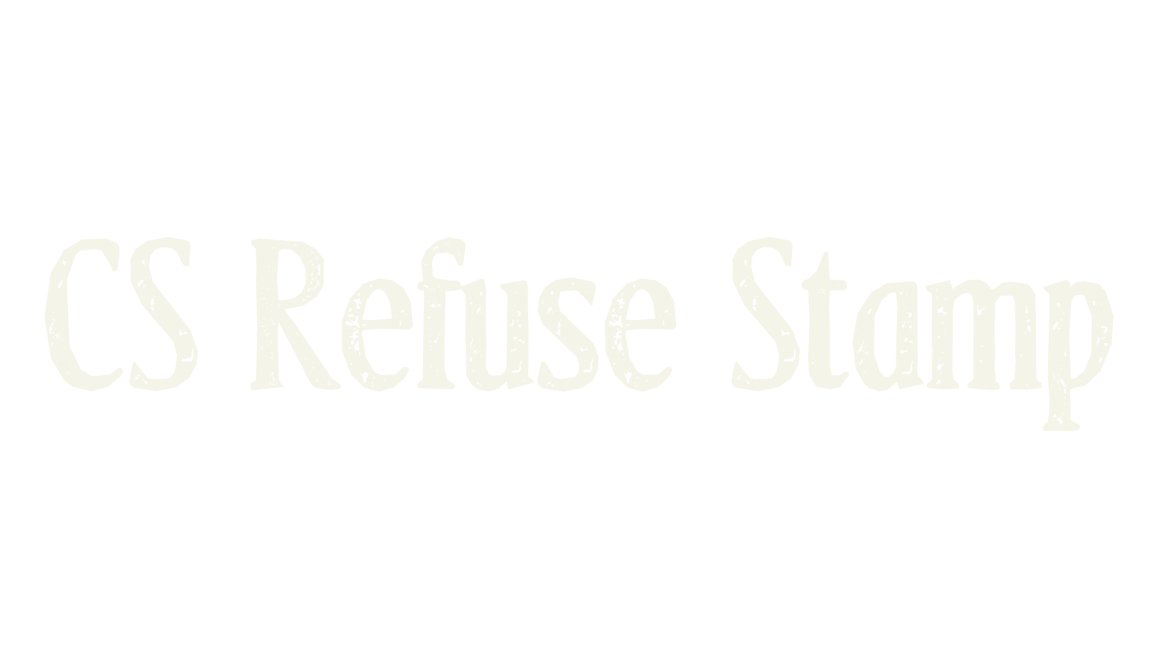 CS Refuse Stamp, display market font preview