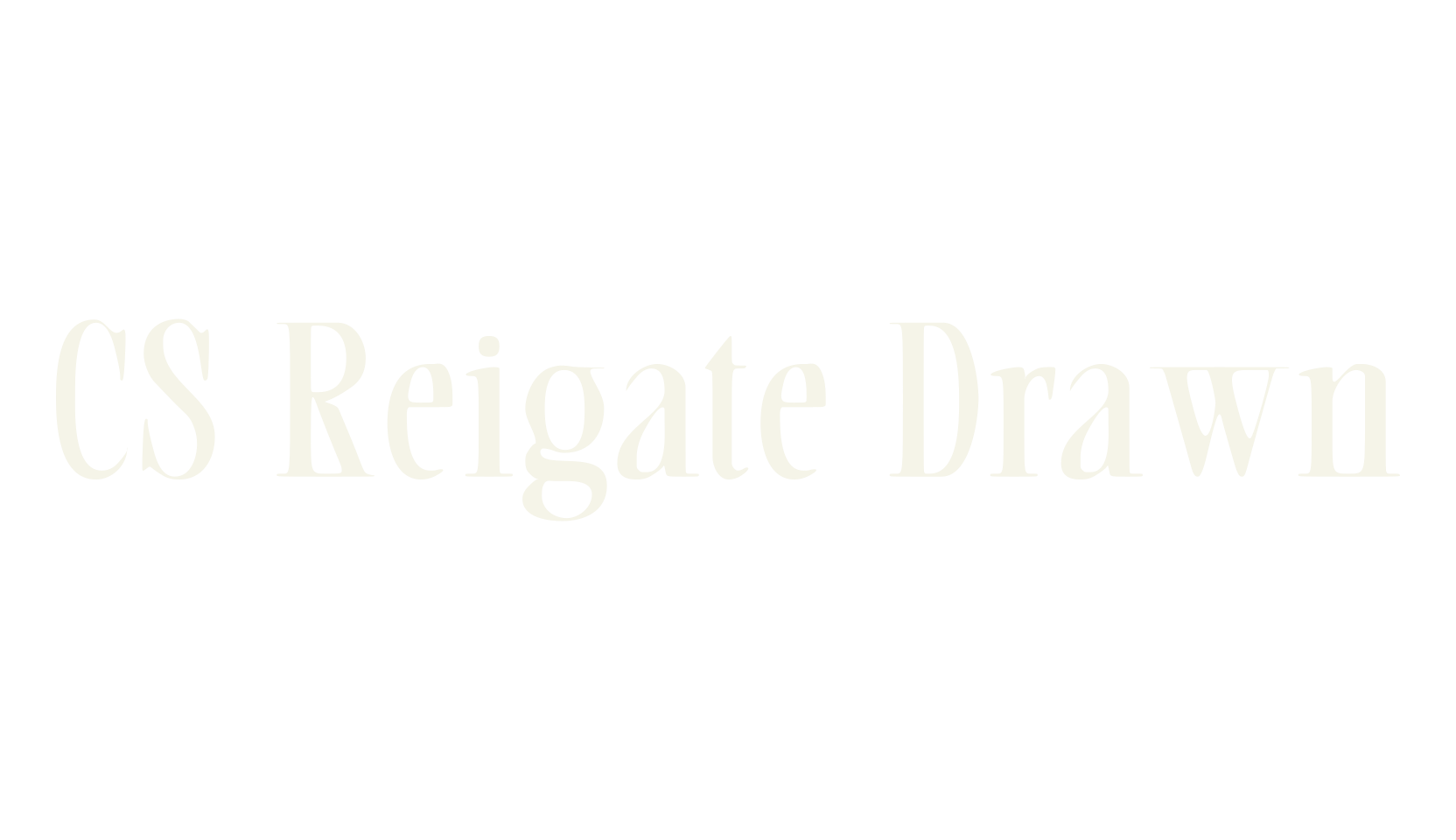 CS Reigate Drawn, poster font preview