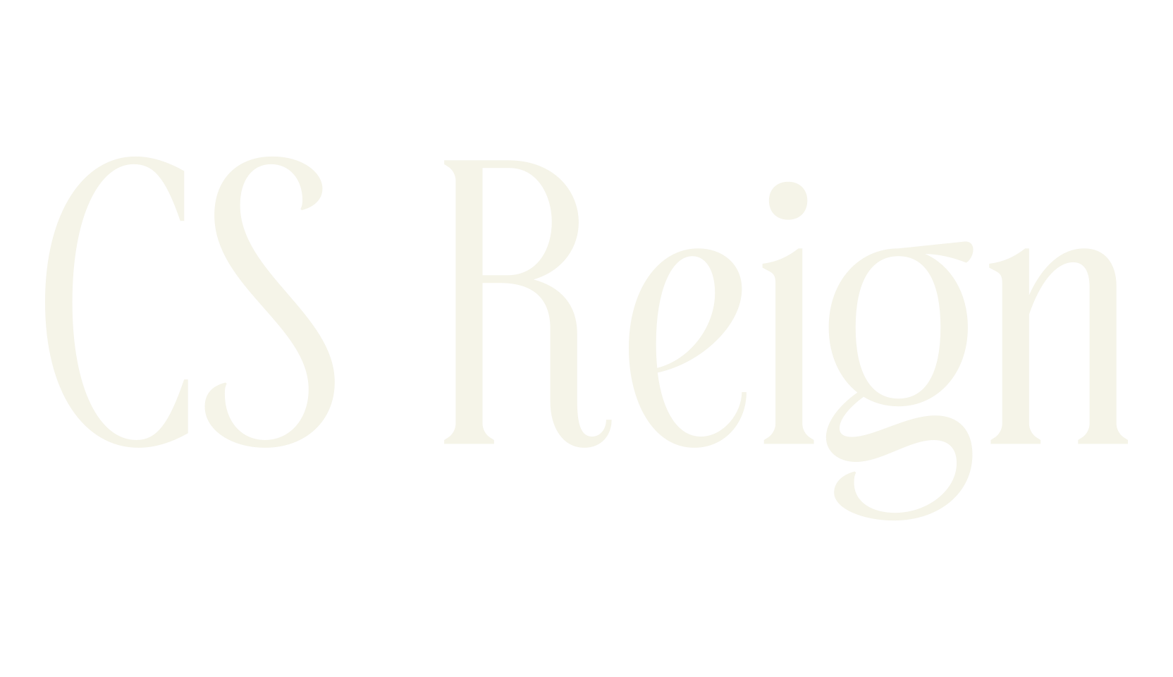 CS Reign, logo font preview