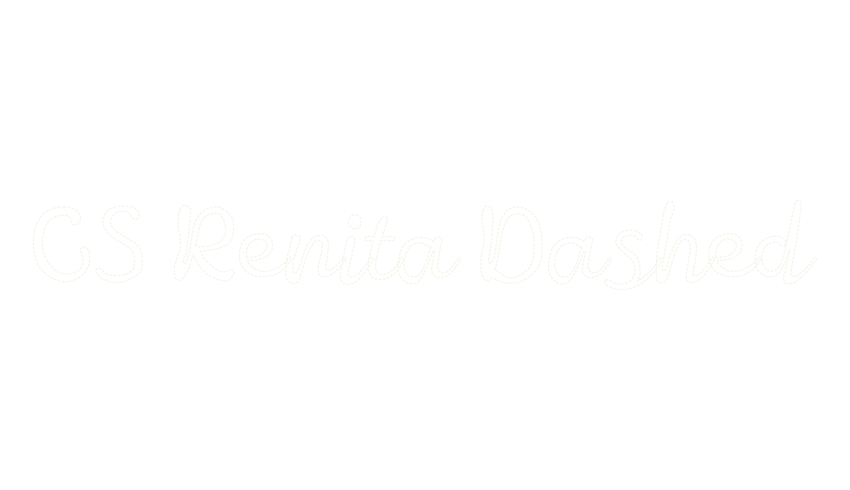 CS Renita Dashed, fashion script font preview