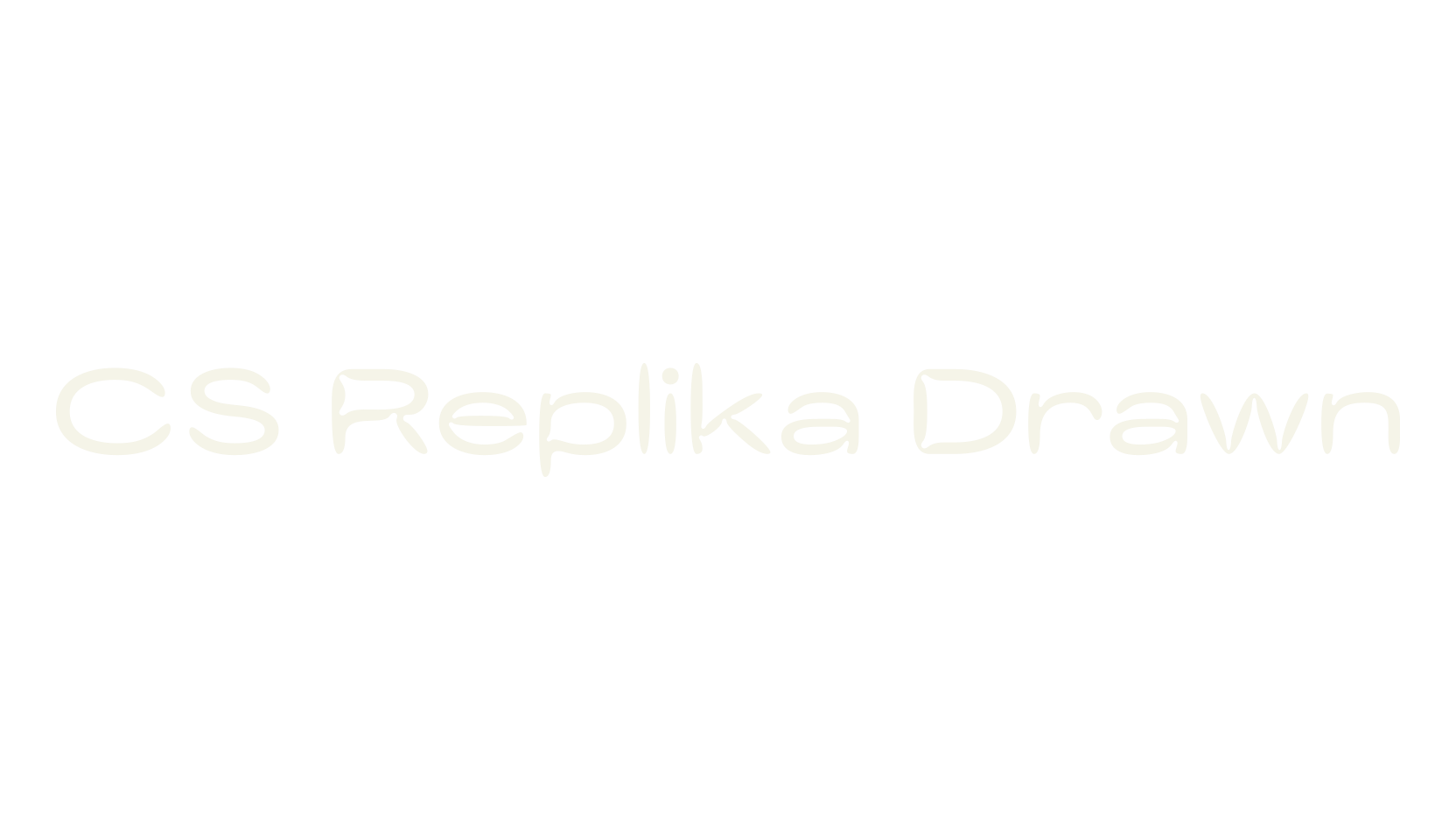 CS Replika Drawn, poster font preview