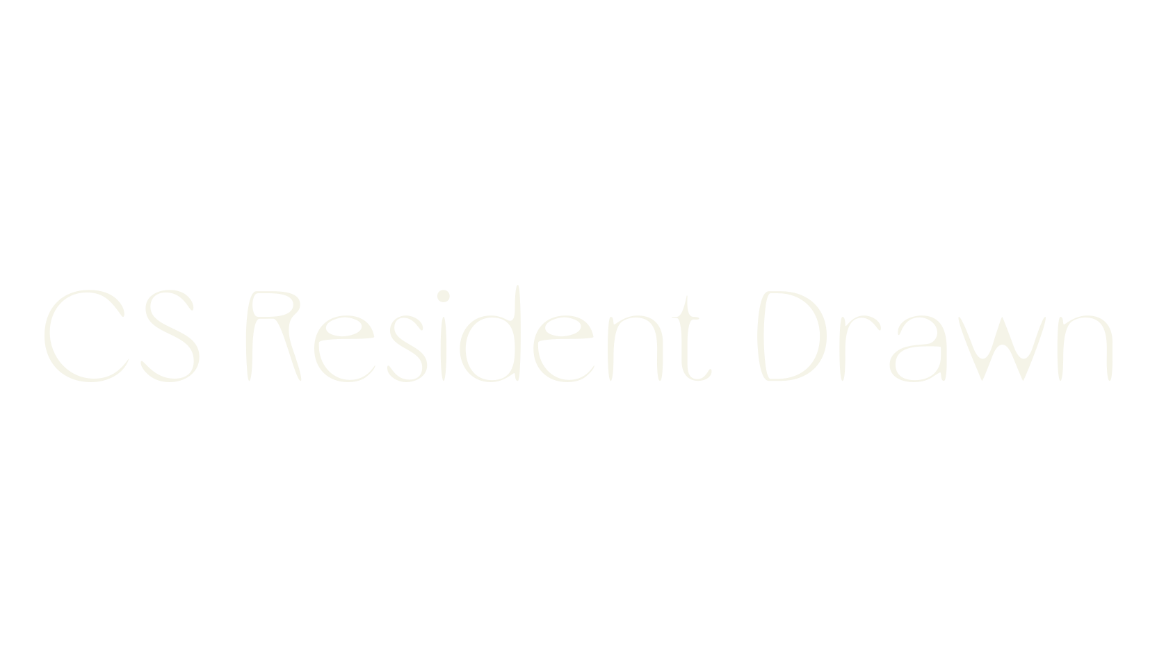 CS Resident Drawn, elegant font preview