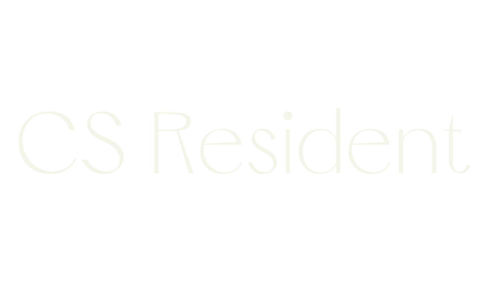 CS Resident, minimalist font preview