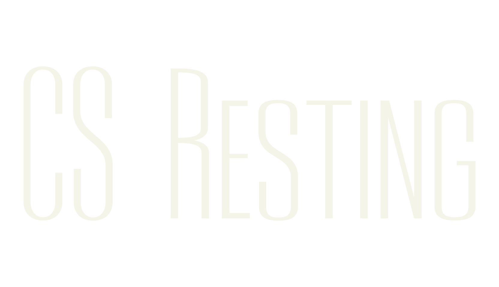 CS Resting, modern font preview