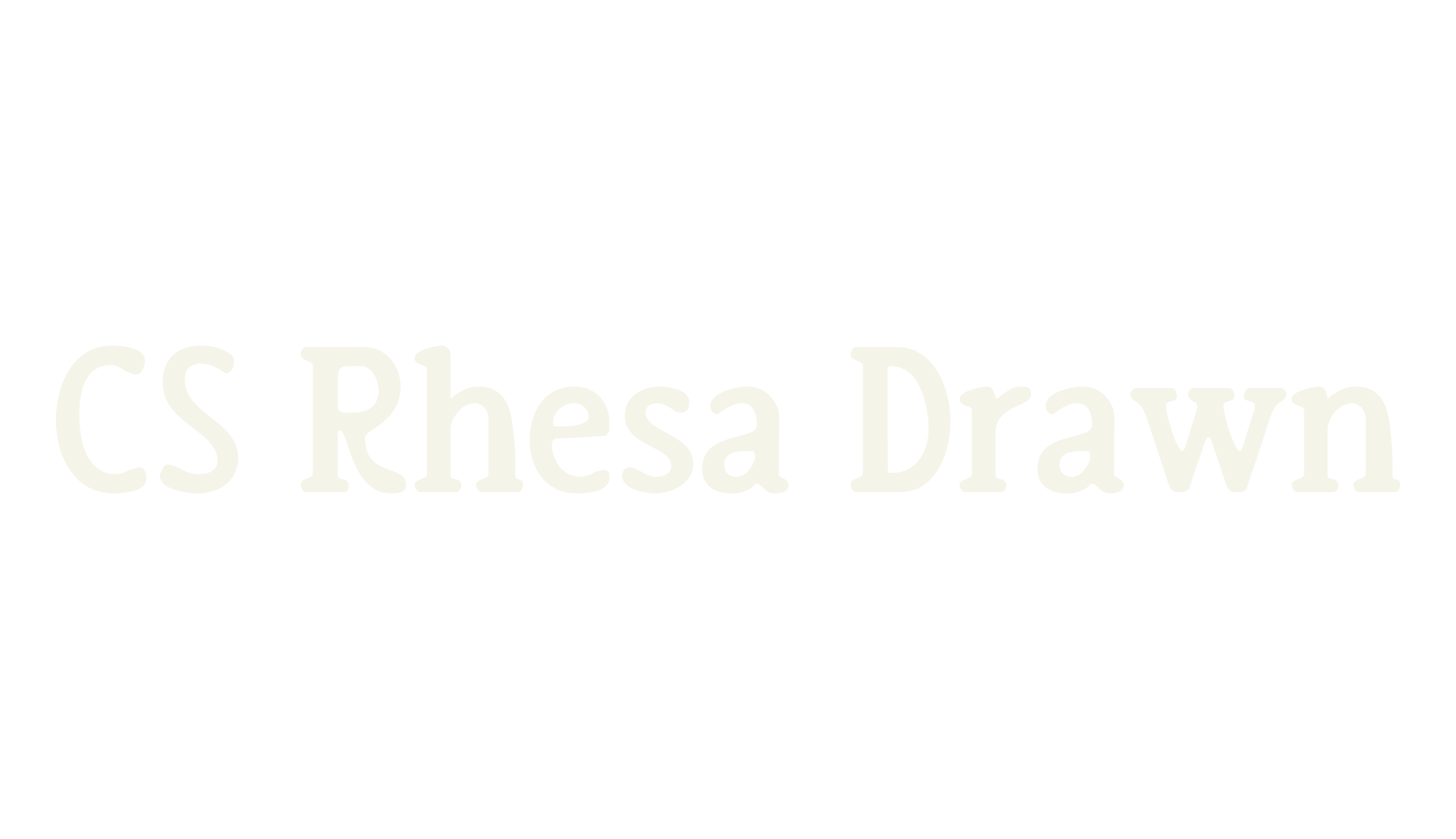 CS Rhesa Drawn, logo font preview