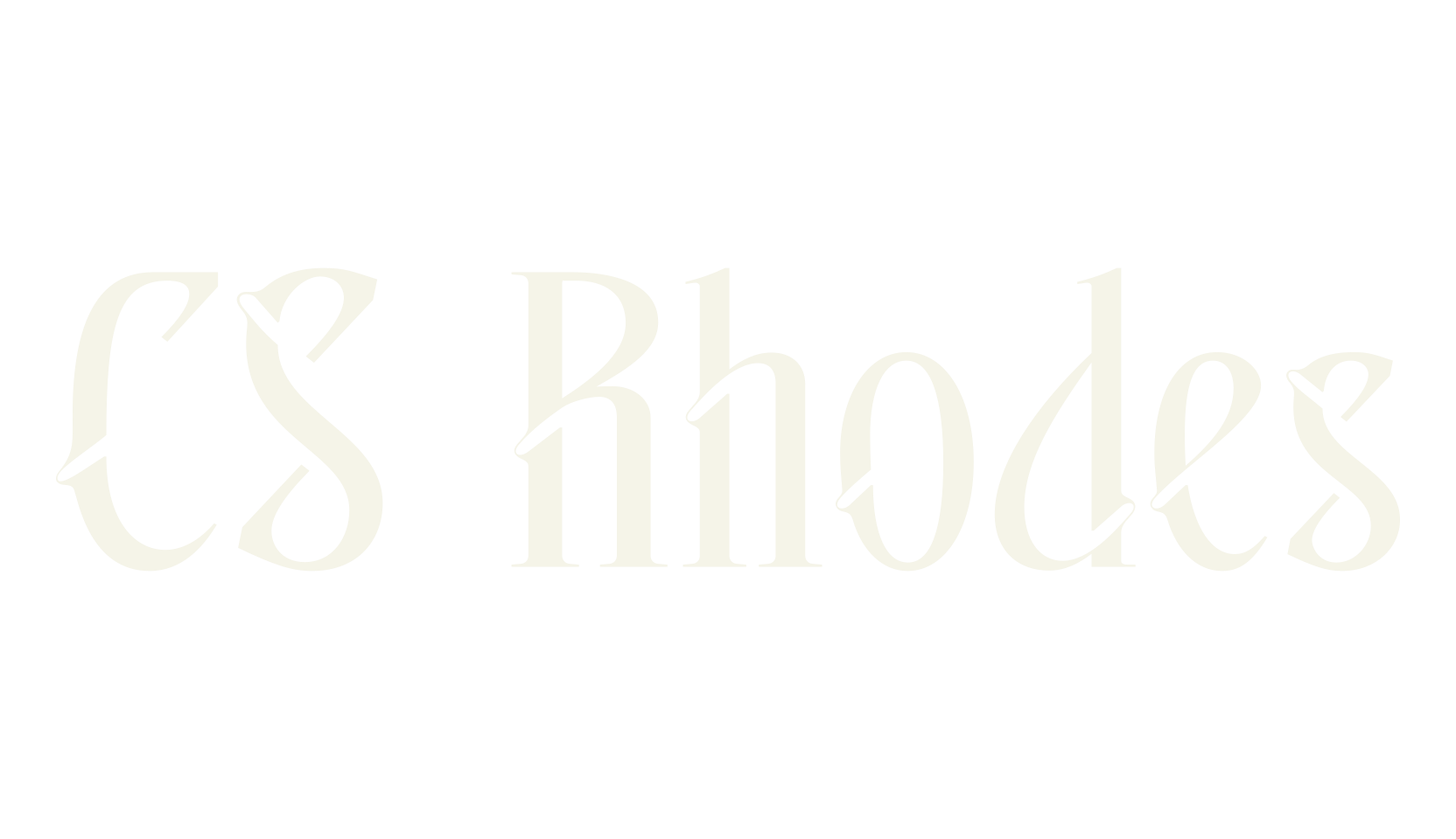CS Rhodes, logo font preview
