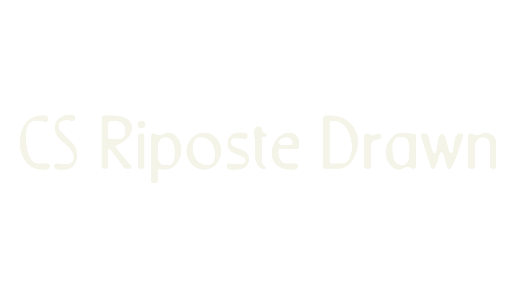 CS Riposte Drawn, handwritten font preview