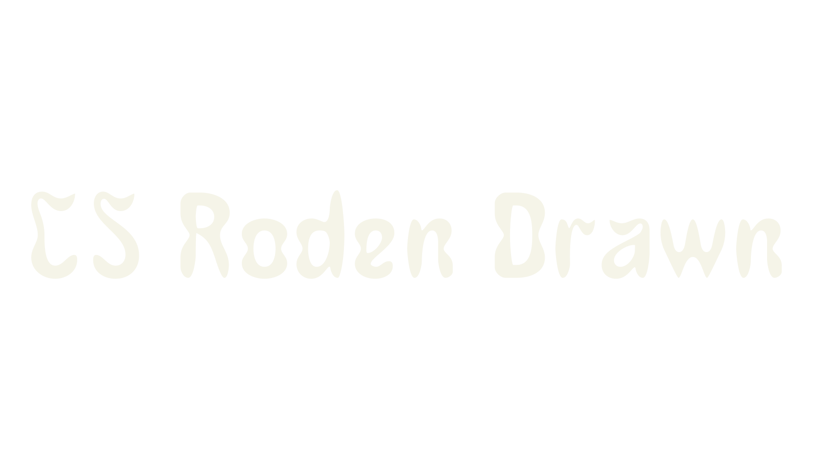 CS Roden Drawn, psychedelic font preview