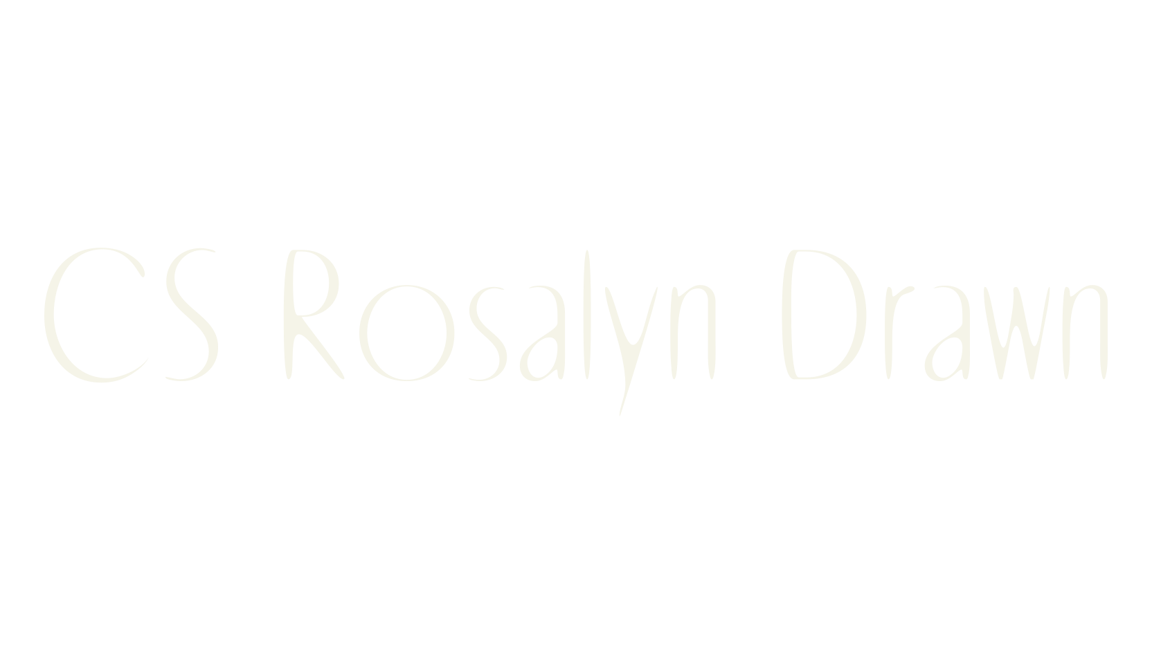 CS Rosalyn Drawn, poster font preview
