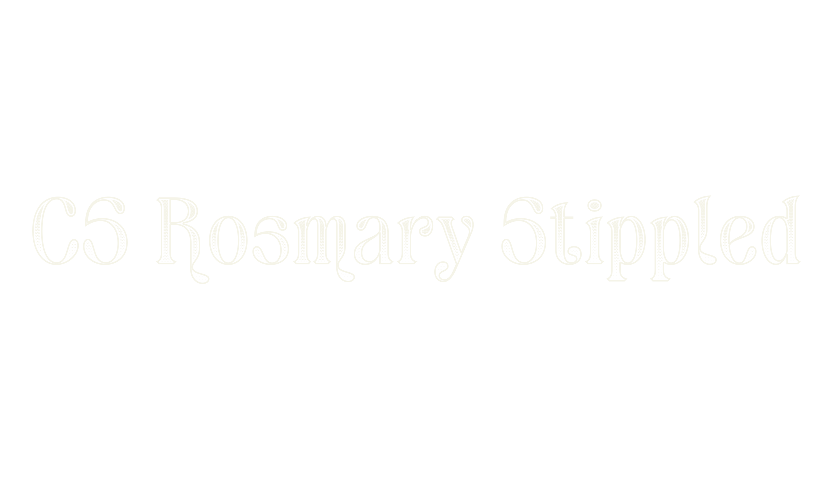 CS Rosmary Stippled, serif font preview