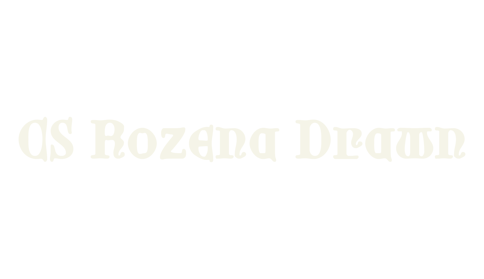 CS Rozena Drawn, display market font preview
