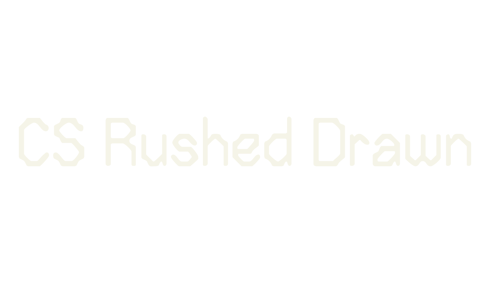 CS Rushed Drawn, logo font preview