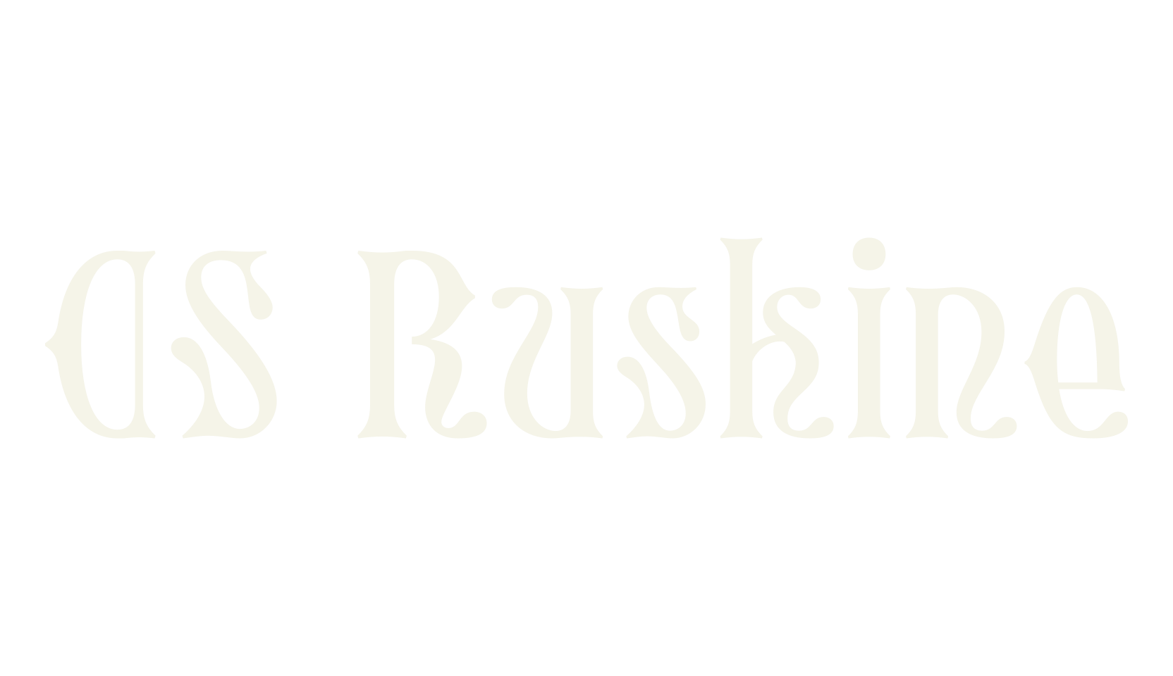 CS Ruskine, fantasy font preview
