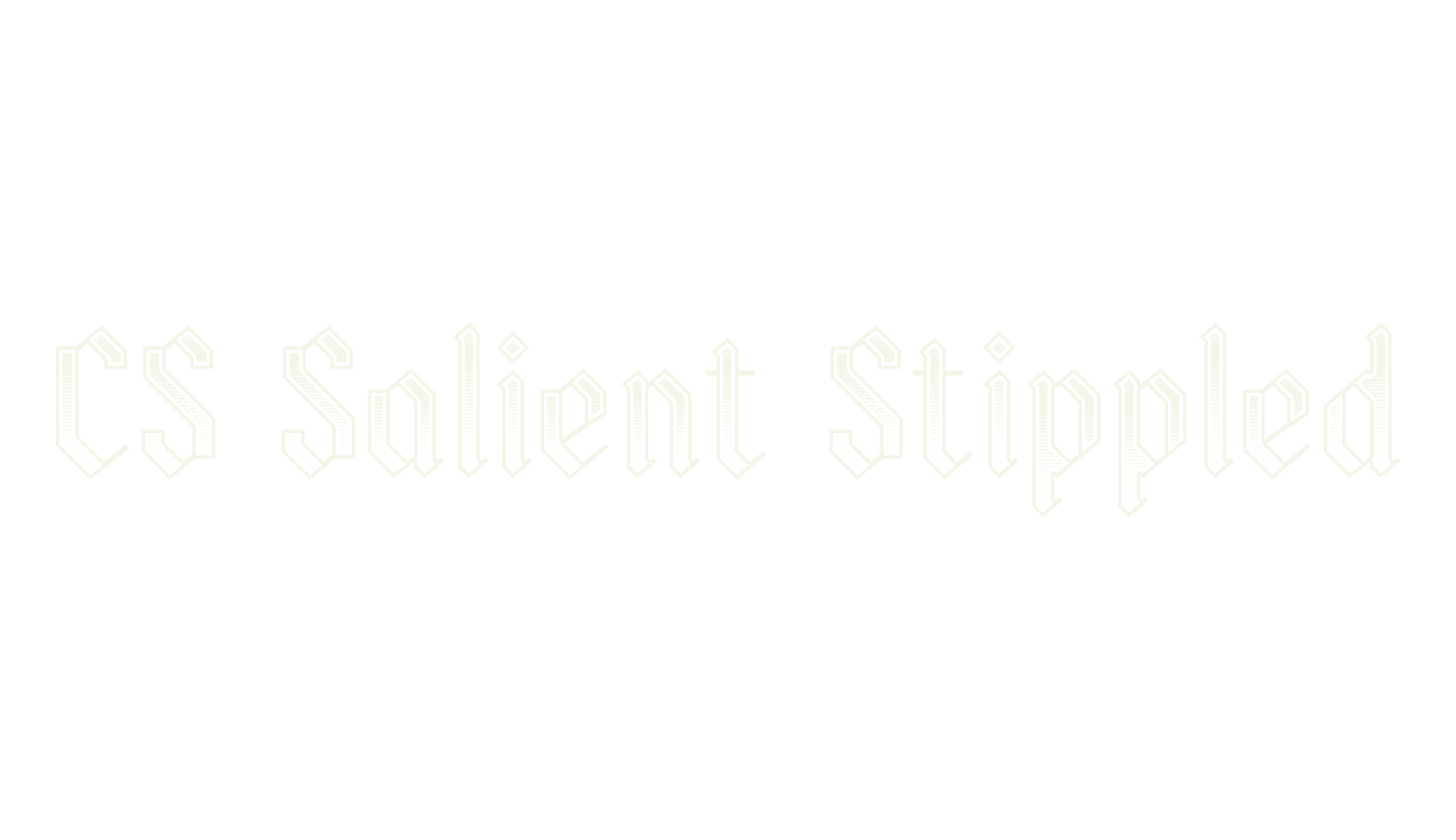 CS Salient Stippled, fantasy font preview