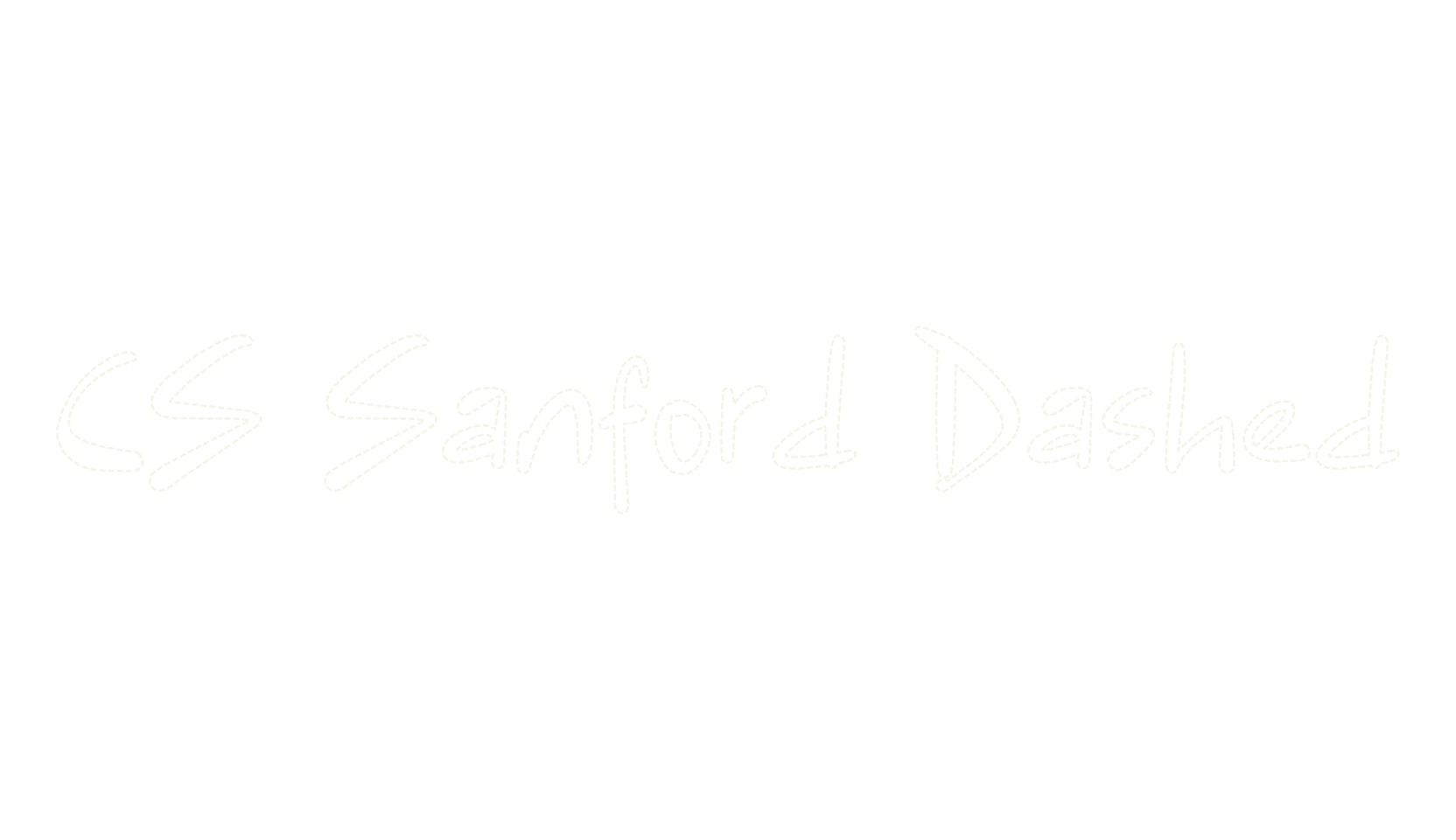 CS Sanford Dashed, display market font preview